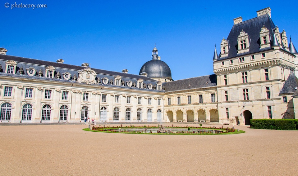 The back yard of the Valencay Castle