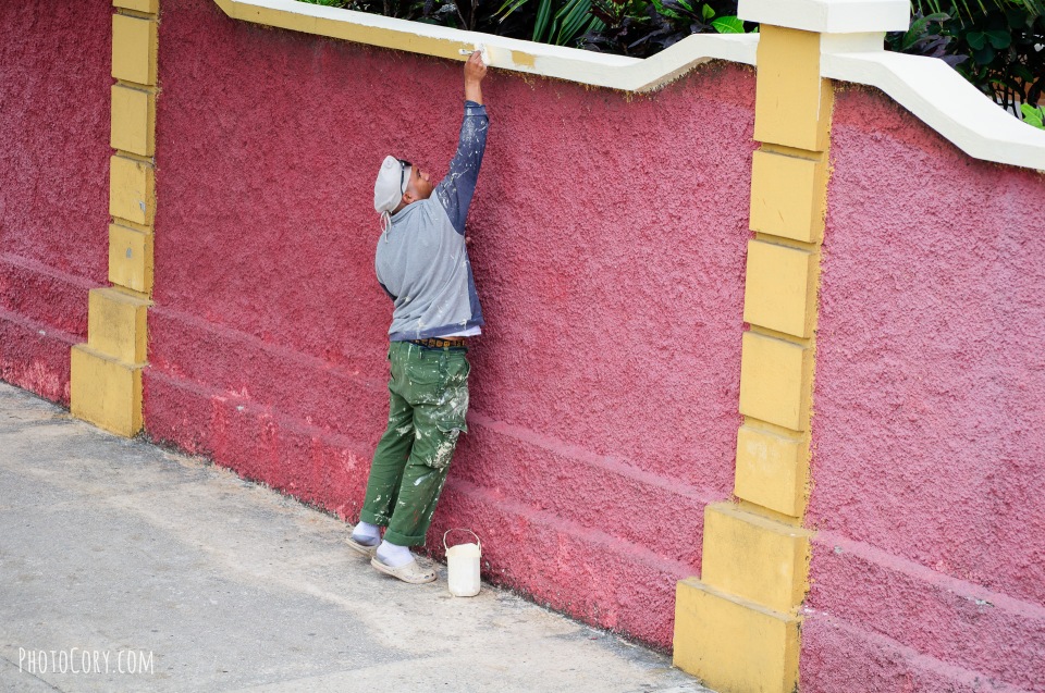 paiting a wall